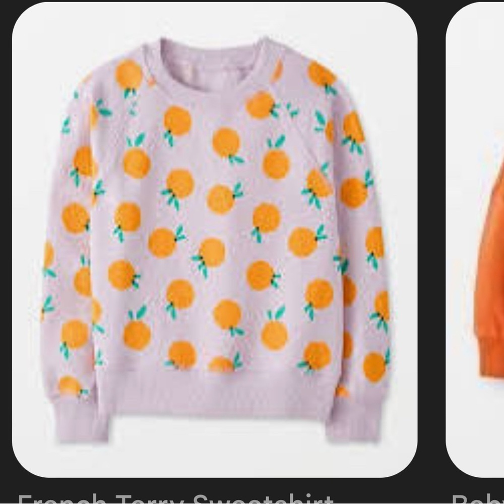 Hanna Andersson Purple Sweatshirt with Orange Print